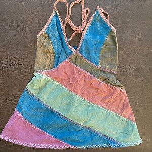 Boho top. Adjustable strap. Cotton.